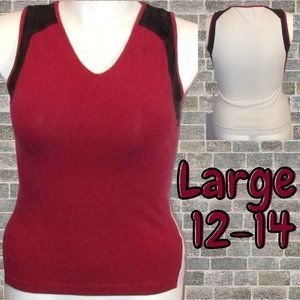Women's Berry Color Activewear Shirt Size Large